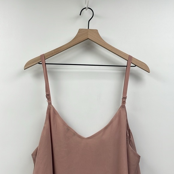 Torrid Sophie Chiffon Relaxed Double Layer Swing Cami Tank Top Dusty Pink 2X - Picture 7 of 10
